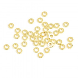 Perle Rondelle 4 mm Doré à l'or fin 24K - 10 pcs