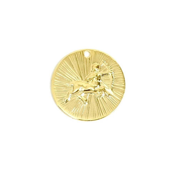 Pendentif Signe Astrologique Sagittaire Doré à l'or fin 24K