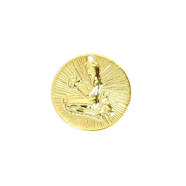 Pendentif Signe Astrologique Vierge Doré à l'or fin 24K