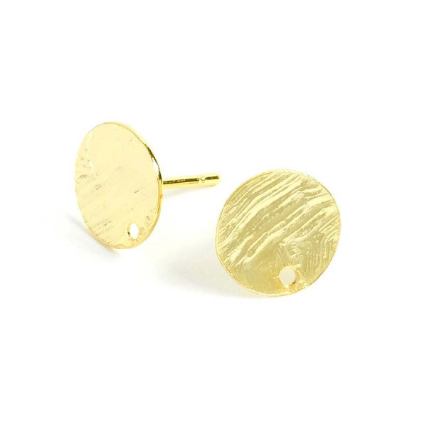 Clou d'oreille Doré à l'or fin 24K - 2 pcs