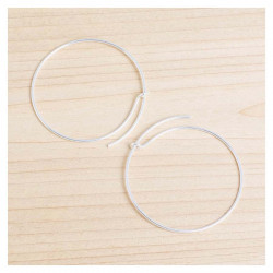 Boucle d'oreille Créole 30 mm Argenté 925 - 2 pcs