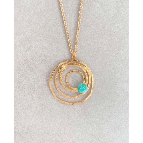 Pendentif Cercle Emmêlé Doré à l'or fin 24K - 2 pcs