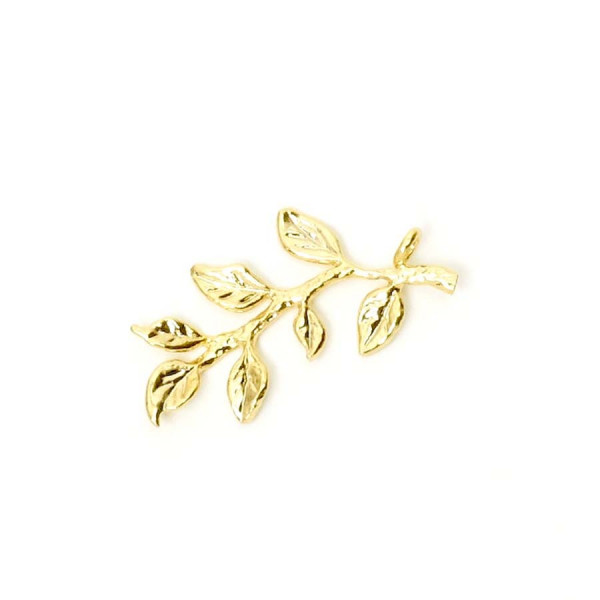 Pendentif Branche Doré à l'or fin 24K - 2 pcs