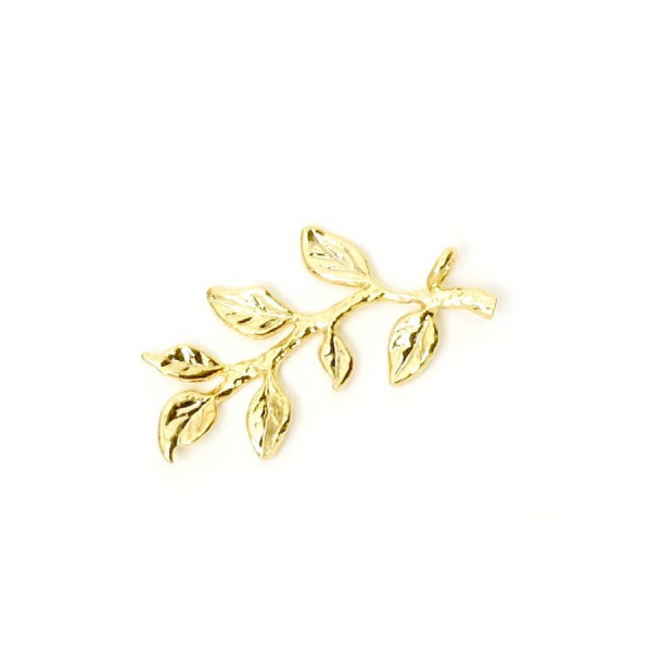 Pendentif Branche Doré à l'or fin 24K - 2 pcs