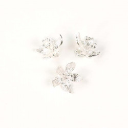 Pendentif Fleur Argenté 925 - 2 pcs