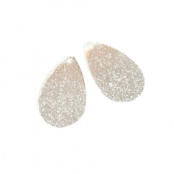 Pendentif Scintillant Goutte Argenté 925 - 2 pcs