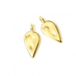 Pendentif Goutte Doré à l'or fin 24K - 2 pcs