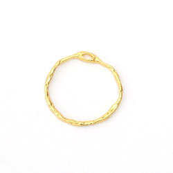 Pendentif Rond Texturé Doré à l'or fin 24K - 2 pcs