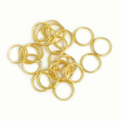 Anneau Ouvert 10 mm Doré à l'or fin 24K - 20 pcs