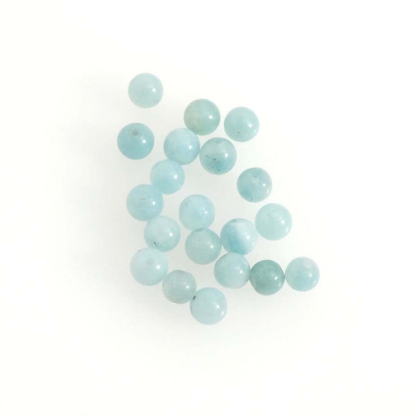 Perle Naturelle Ronde 4 mm Amazonite - 20 pcs