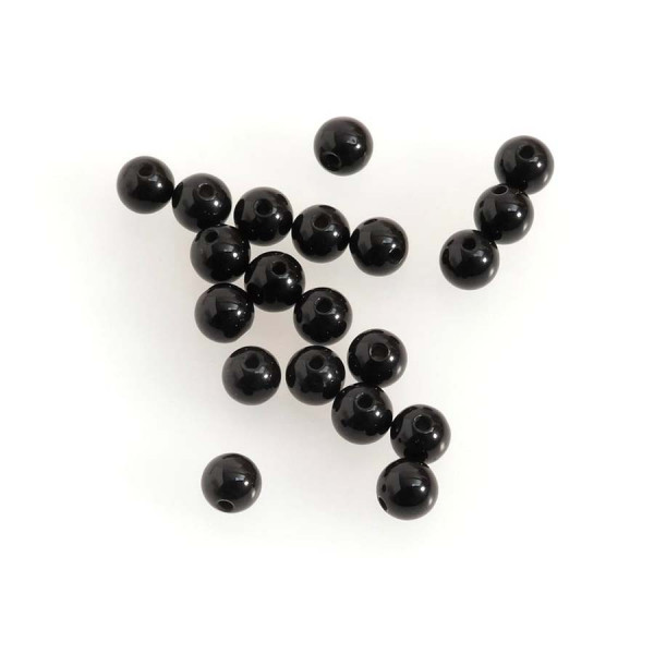 Perle Naturelle Ronde 4 mm Onyx Noir - 20 pcs