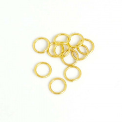 Anneau Ouvert 8 mm Doré à l'or fin 24K - 25 pcs