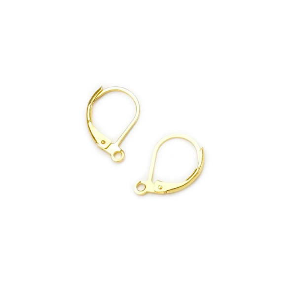 Boucle d'oreille Dormeuse Doré à l'or fin 24K - 4 pcs