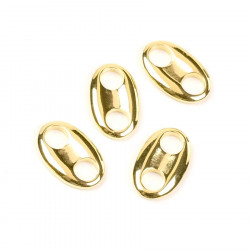 Connecteur Ovale Doré à l'or fin 24K - 4 pcs 8 x 13 mm