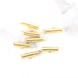 Embout Tube Cintre 15 mm Doré à l'or fin 24K - 4 pcs