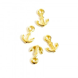 Pendentif Ancre Doré à l'or fin 24K - 4 pcs