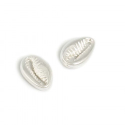 Coquillage Cauris 12 x 8 mm Argenté 925 - 4 pcs