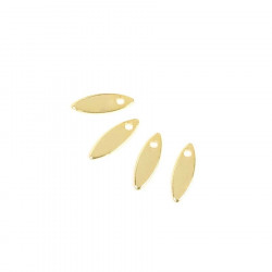 Pendentif Navette Doré à l'or fin 24K - 4 pcs