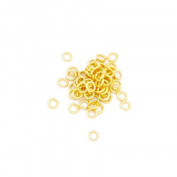 Anneau Ouvert 3 mm Doré à l'or fin 24K - 50 pcs