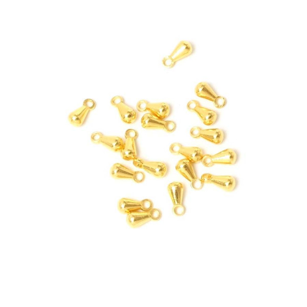 Pendentif Goutte Doré à l'or fin 24K - 6 pcs