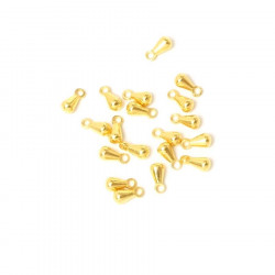 Pendentif Goutte Doré à l'or fin 24K - 6 pcs