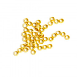 Perle à écraser ø 3 mm Doré à l'or fin 24K - 50 pcs