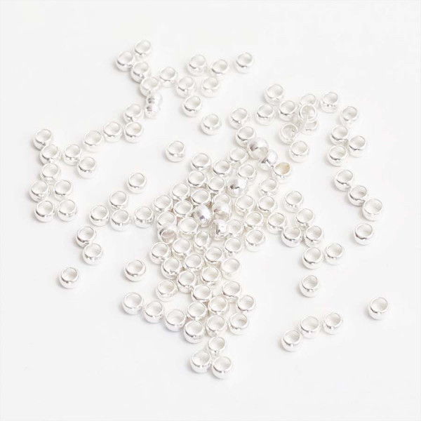 Perle à écraser ø 2 mm Argenté 925 - 75 pcs