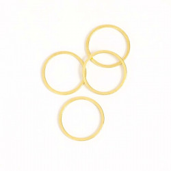 Anneau Fermé 15 mm Doré à l'or fin 24K - 8 pcs