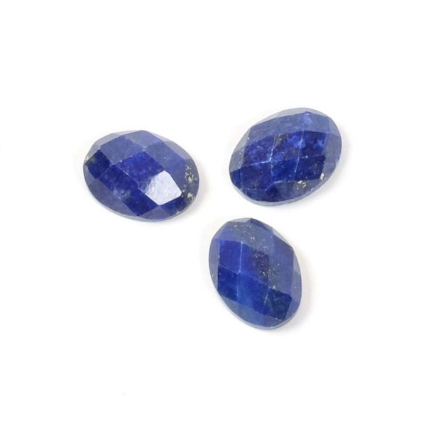 Cabochon Pierre Naturelle Ovale Facetté 6 x 8 mm Lapis-Lazuli