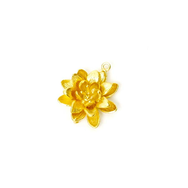 Pendentif Fleur Doré à l'or fin 24K