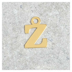 Pendentif Lettre Z - Argent Massif 925 Doré à l'or 24K