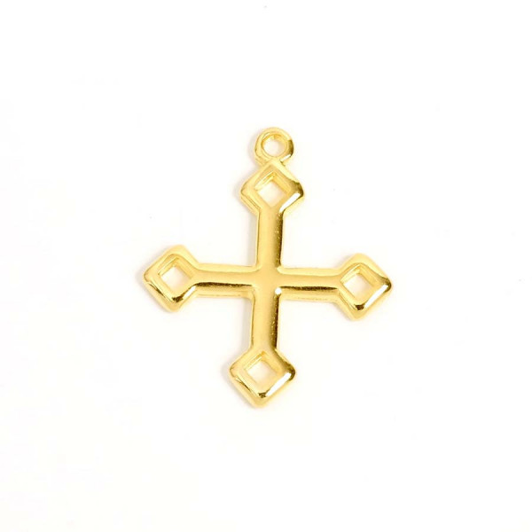 Pendentif Croix Doré à l'or fin 24K