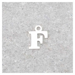 Pendentif Lettre F - Argent Massif 925