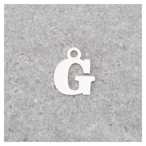 Pendentif Lettre G - Argent Massif 925