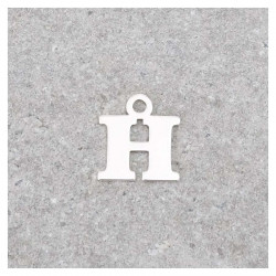 Pendentif Lettre H - Argent Massif 925