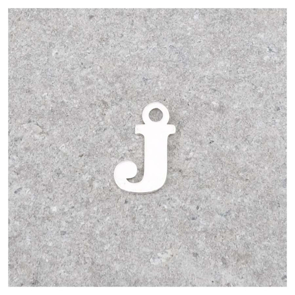 Pendentif Lettre J - Argent Massif 925