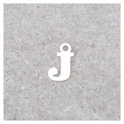 Pendentif Lettre J - Argent Massif 925