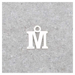 Pendentif Lettre M - Argent Massif 925