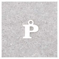 Pendentif Lettre P - Argent Massif 925