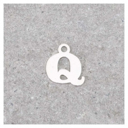 Pendentif Lettre Q - Argent Massif 925