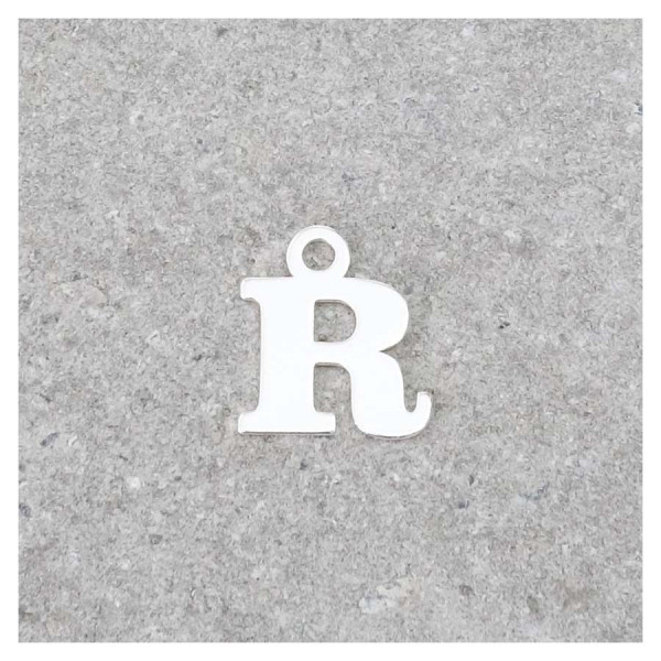 Pendentif Lettre R - Argent Massif 925