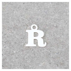 Pendentif Lettre R - Argent Massif 925