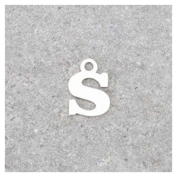 Pendentif Lettre S - Argent Massif 925