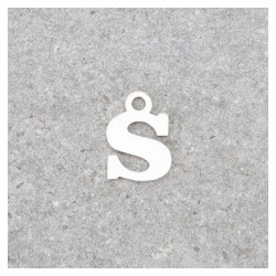 Pendentif Lettre S - Argent Massif 925