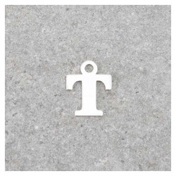 Pendentif Lettre T - Argent Massif 925