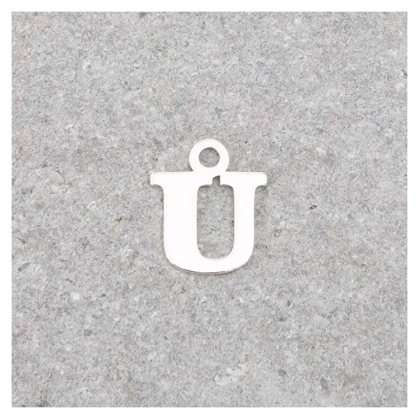 Pendentif Lettre U - Argent Massif 925