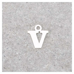 Pendentif Lettre V - Argent Massif 925