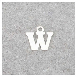 Pendentif Lettre W - Argent Massif 925