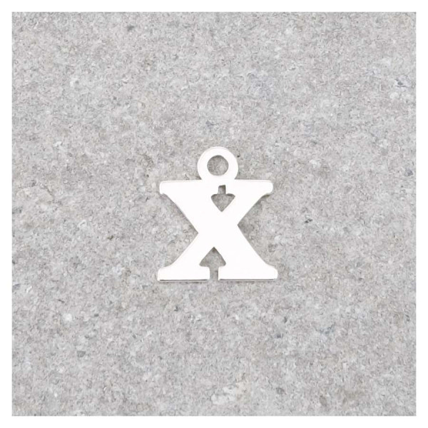 Pendentif Lettre X - Argent Massif 925