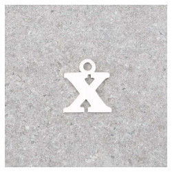 Pendentif Lettre X - Argent Massif 925